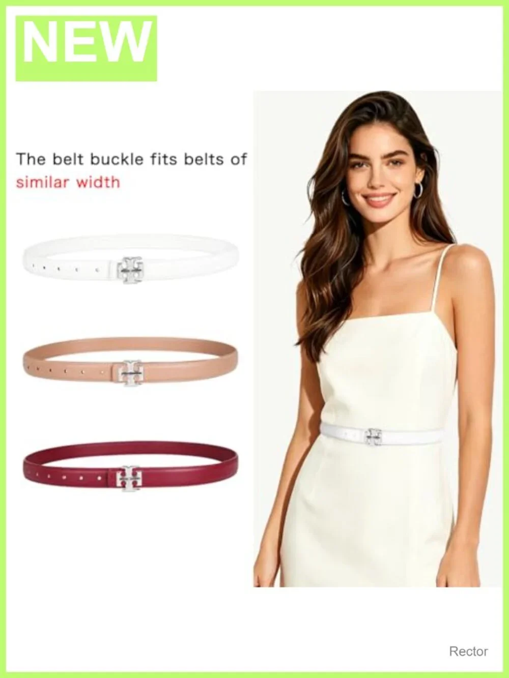 Leather Belts for Women Luxury Fashion Belt for Jeans & Dresses, Adjustable